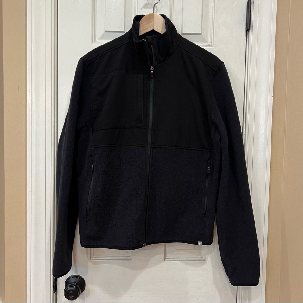 Figs On Shift Fleece Jacket Black Men’s Medium Full Zip